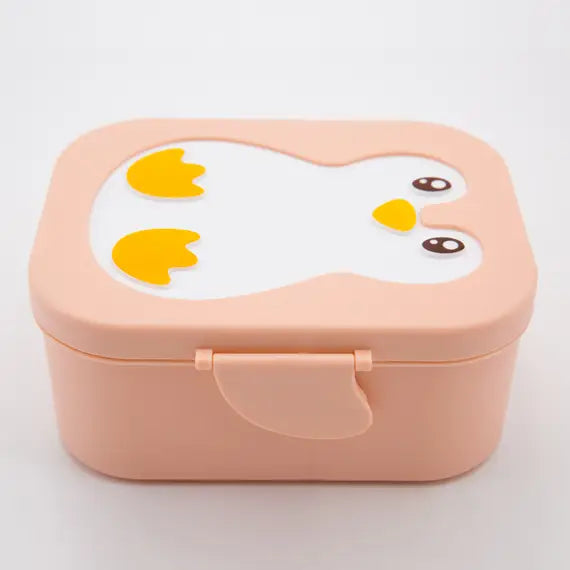 Boîte à goûter - Lunch Box - Pingouin Corail sans BPA - Dès 2 ans