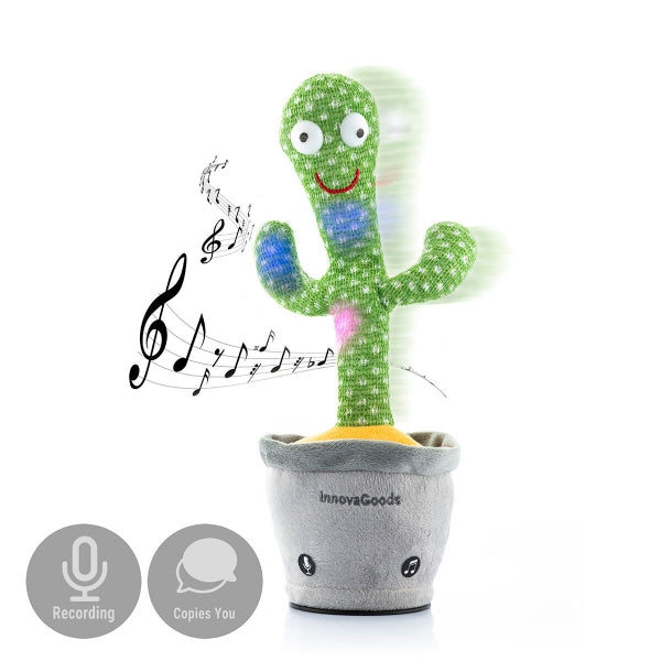 Cactus dansant et parlant avec musique et LED - Dès 3 mois