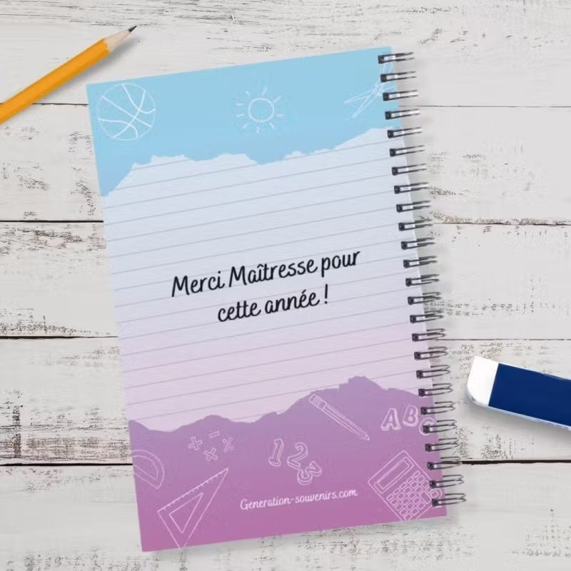 Carnet à spirale enfants maîtresses